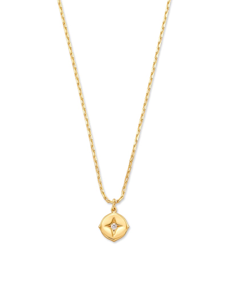 Adanna 18k Yellow Gold Vermeil Pendant Necklace in White Diamond image number 1